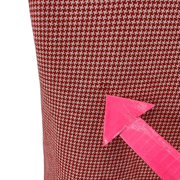 Vintage Sea Palms by Hartwell Winnebago Houndstooth Red Polo Shirt Mens Large - Picture 6 of 7